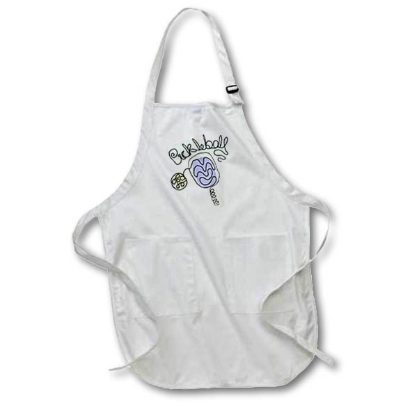 Apron - Cool Funny Pickleball Paddle and Ball Abstract Line Art Sports Animals