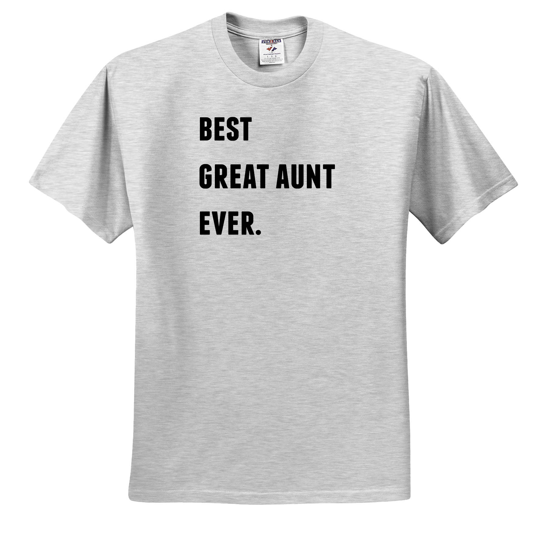 3dRose, Best Great Aunt Ever, Black Letters On A White Background, T-Shirt - Picture 5 of 73