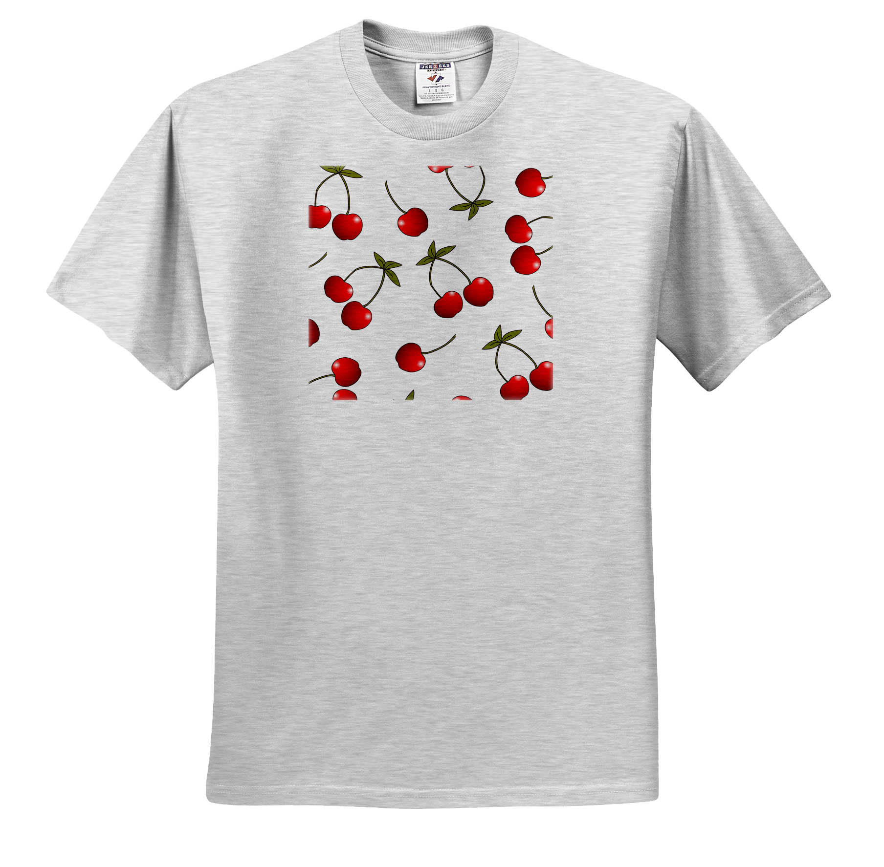 3dRose, Cherry Print Juicy Red Cherries on White, T-Shirt - Imagen 5 de 73