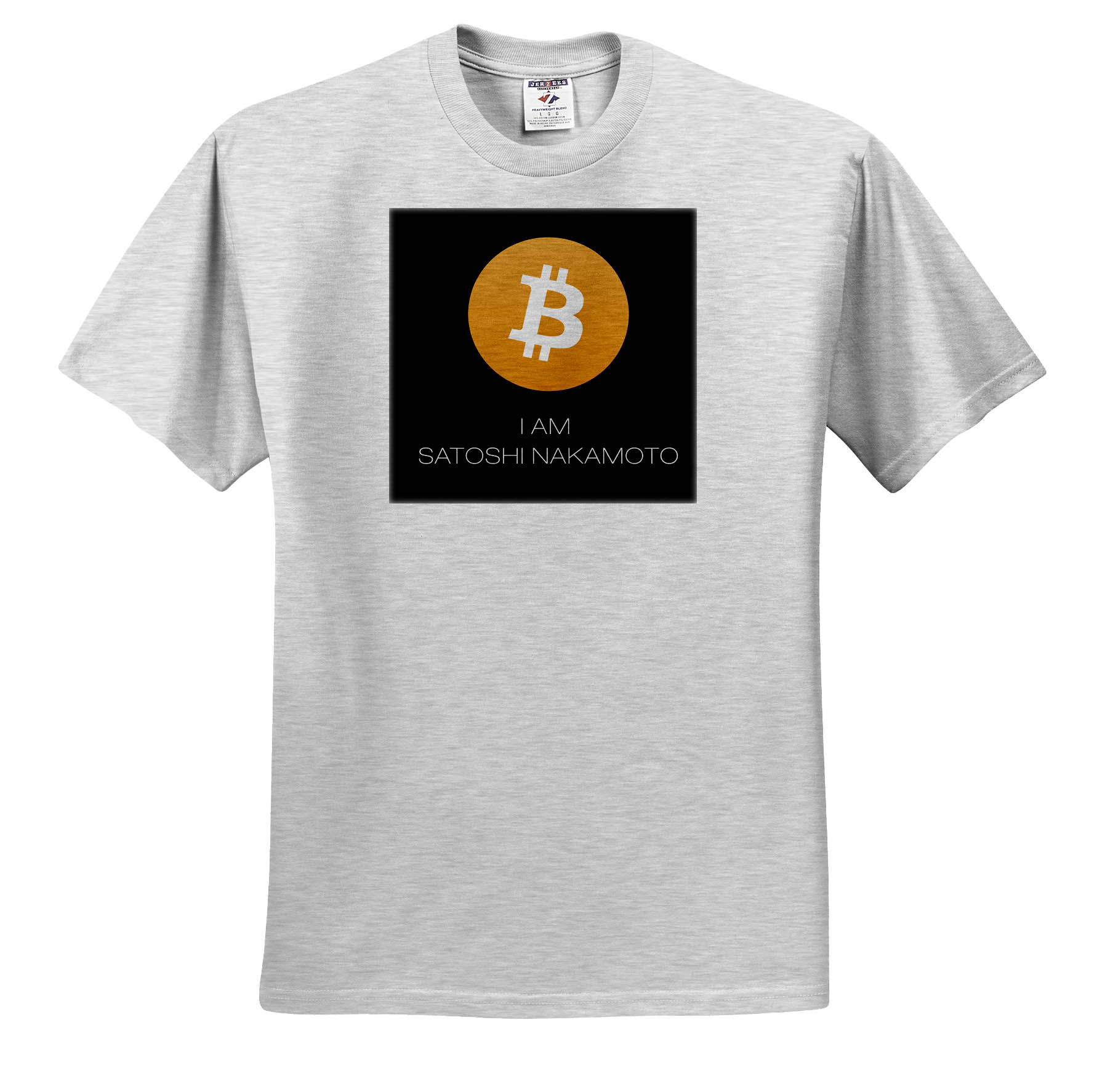 3dRose, I am Satoshi Nakamoto with Black and Orange Bitcoin, T-Shirt - Picture 5 of 73