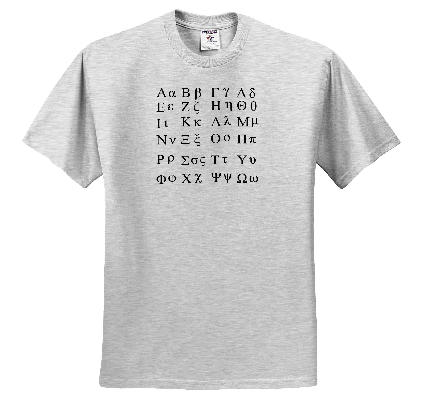 3dRose, Greek Alphabet, T-Shirt - Picture 5 of 73