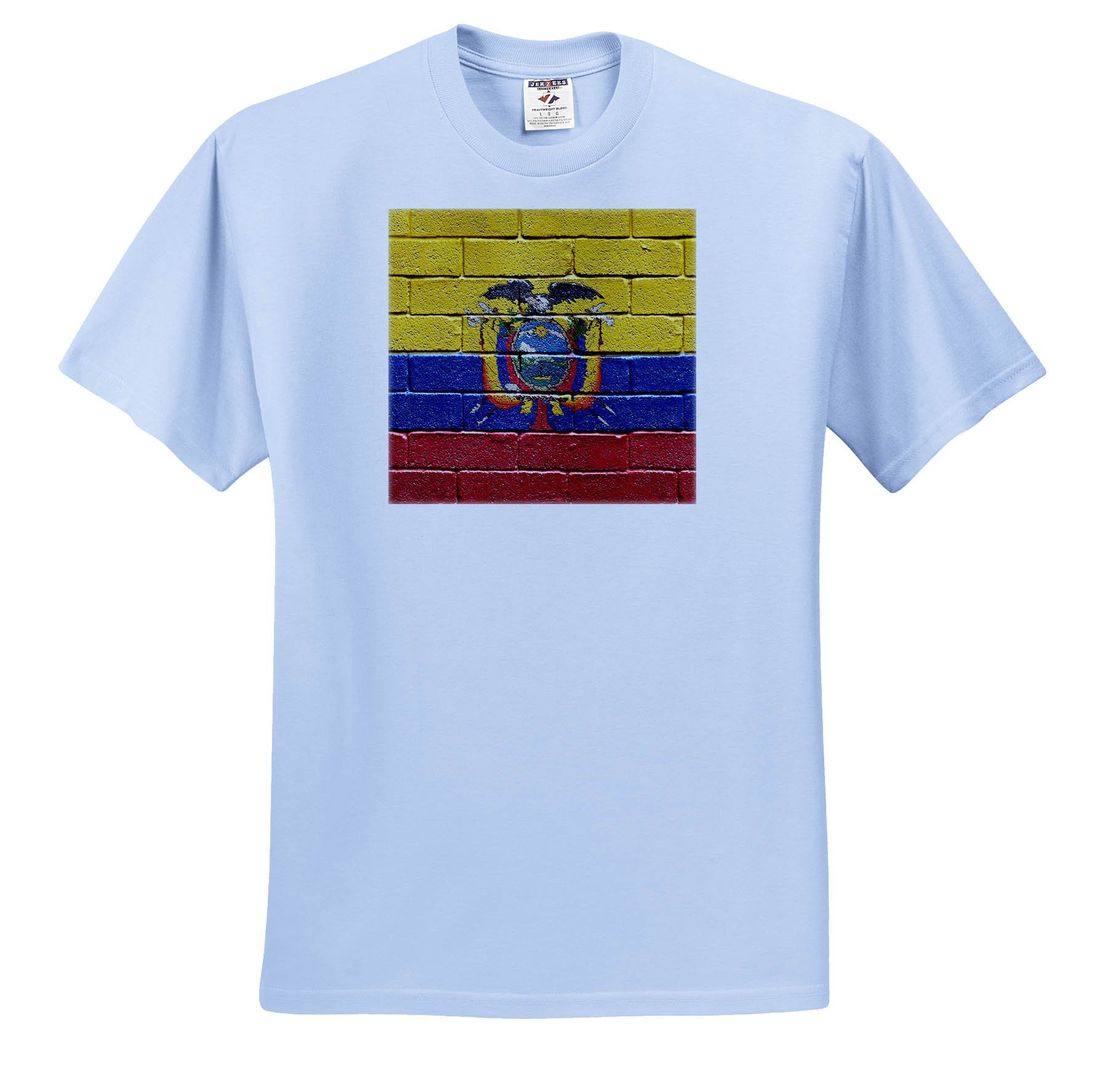 3dRose, National flag of Ecuador painted onto a brick wall Ecuadorian, T-Shirt - Picture 2 of 73