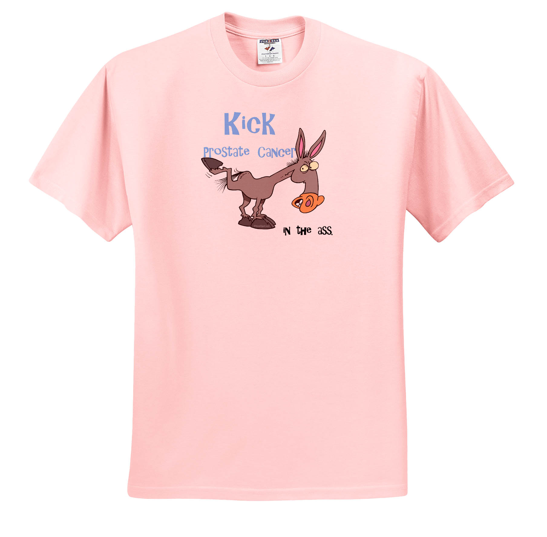 3dRose, Kick Prostate Cancer In The Ass Awareness Ribbon Cause Design, T-Shirt