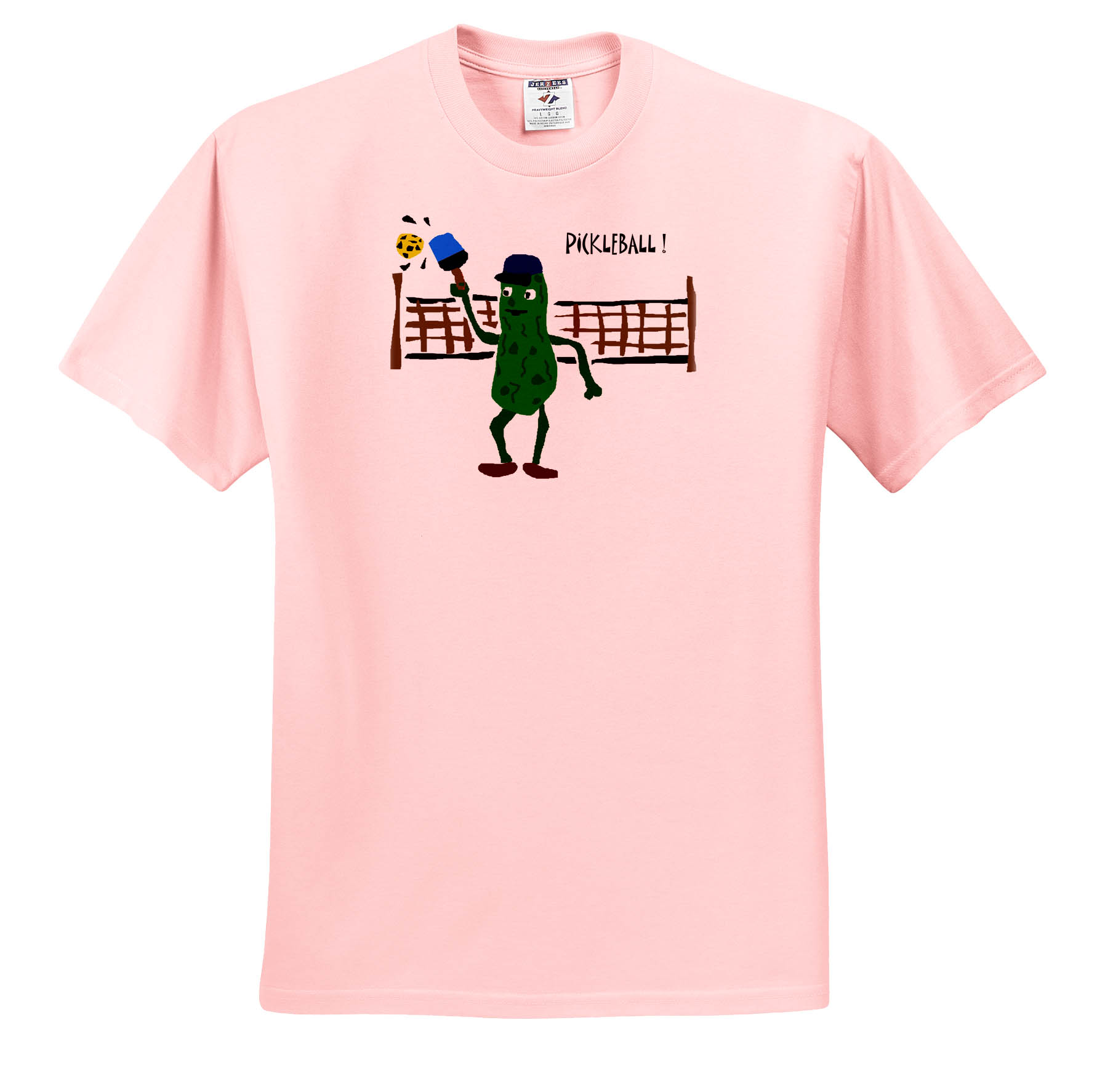 3dRose, Funny Pickleball Pickle Playing Pickleball , T-Shirt