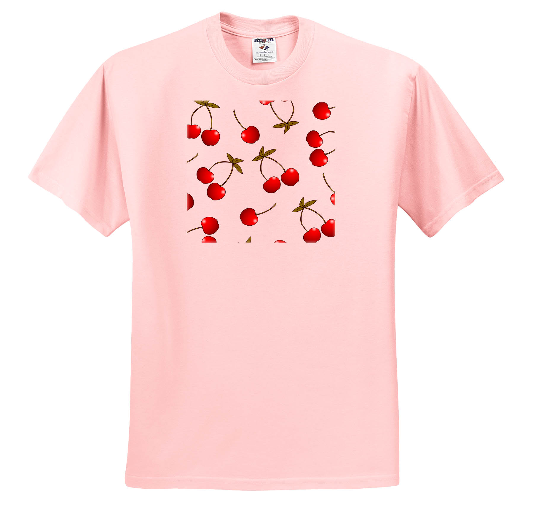 3dRose, Cherry Print Juicy Red Cherries on White, T-Shirt - Imagen 1 de 73