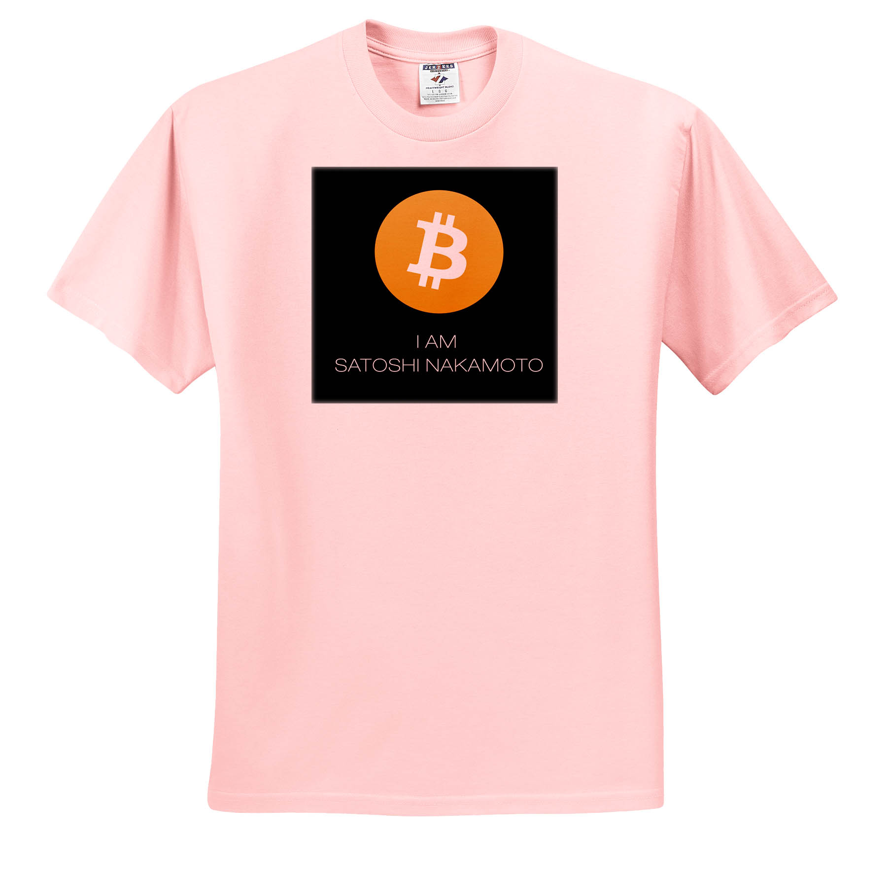 3dRose, I am Satoshi Nakamoto with Black and Orange Bitcoin, T-Shirt