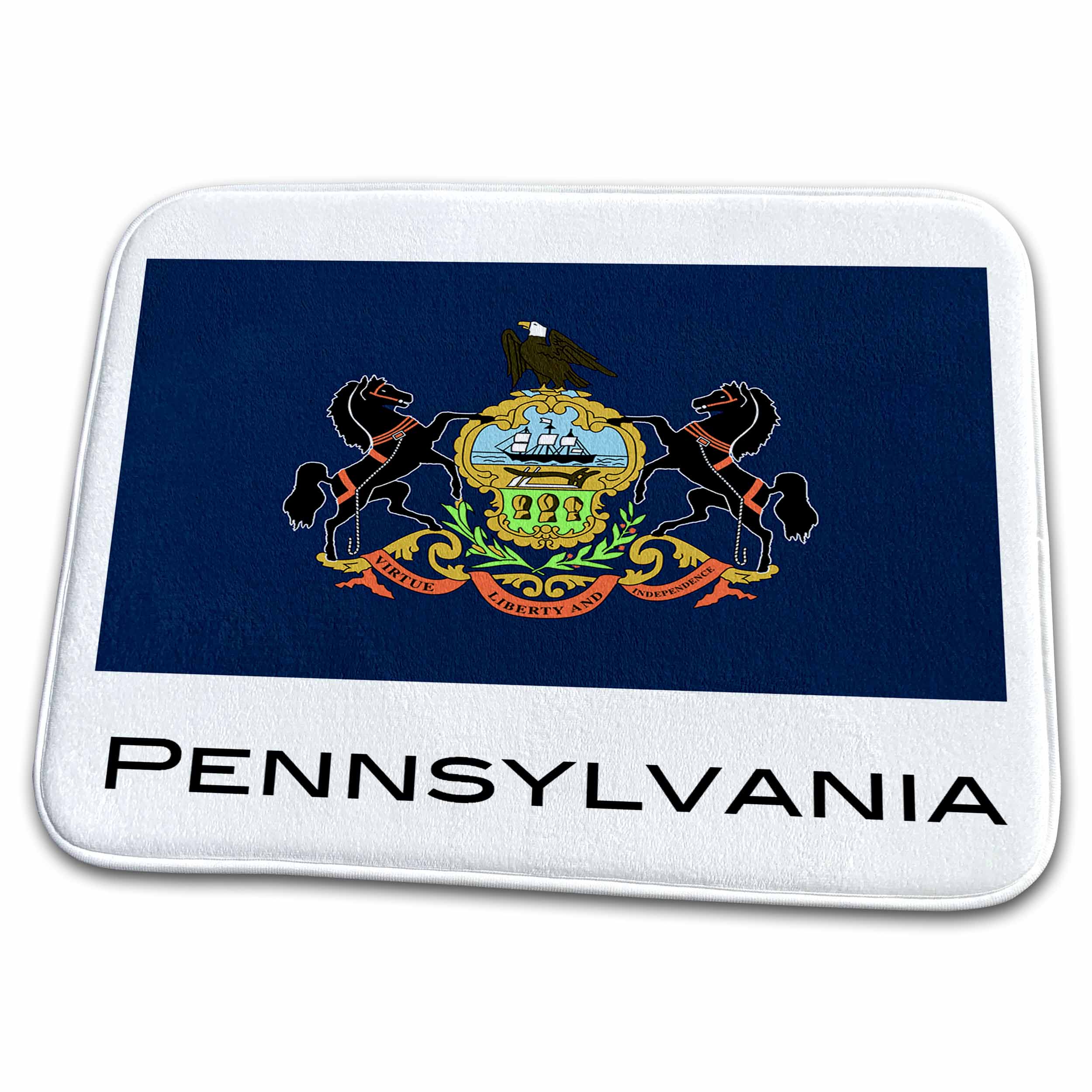 3dRose EvaDane - State Flags - Pennsylvania State Flag - Dish Drying Mats (ddm-107388)