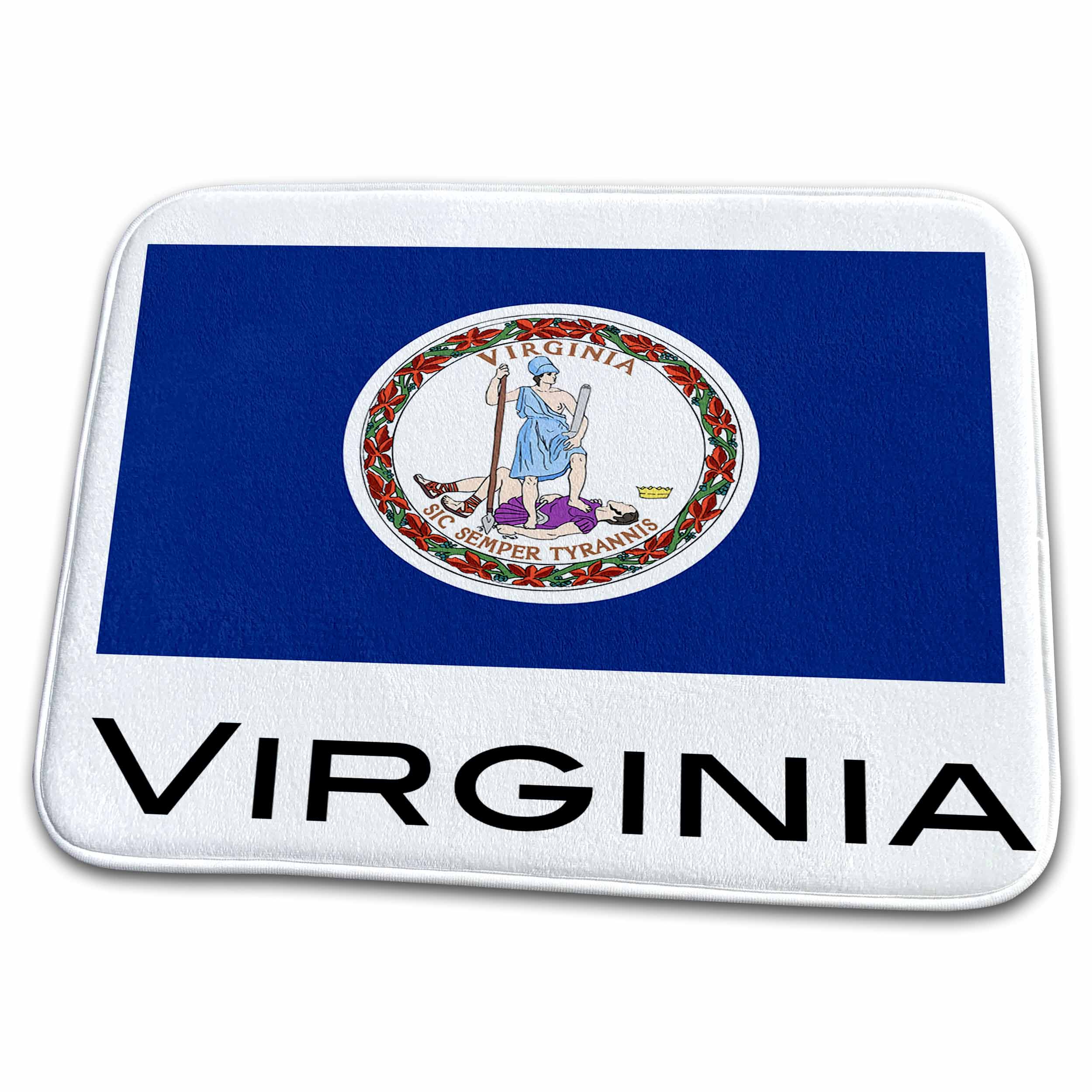 3dRose EvaDane - State Flags - Virginia State Flag - Dish Drying Mats (ddm-107396)