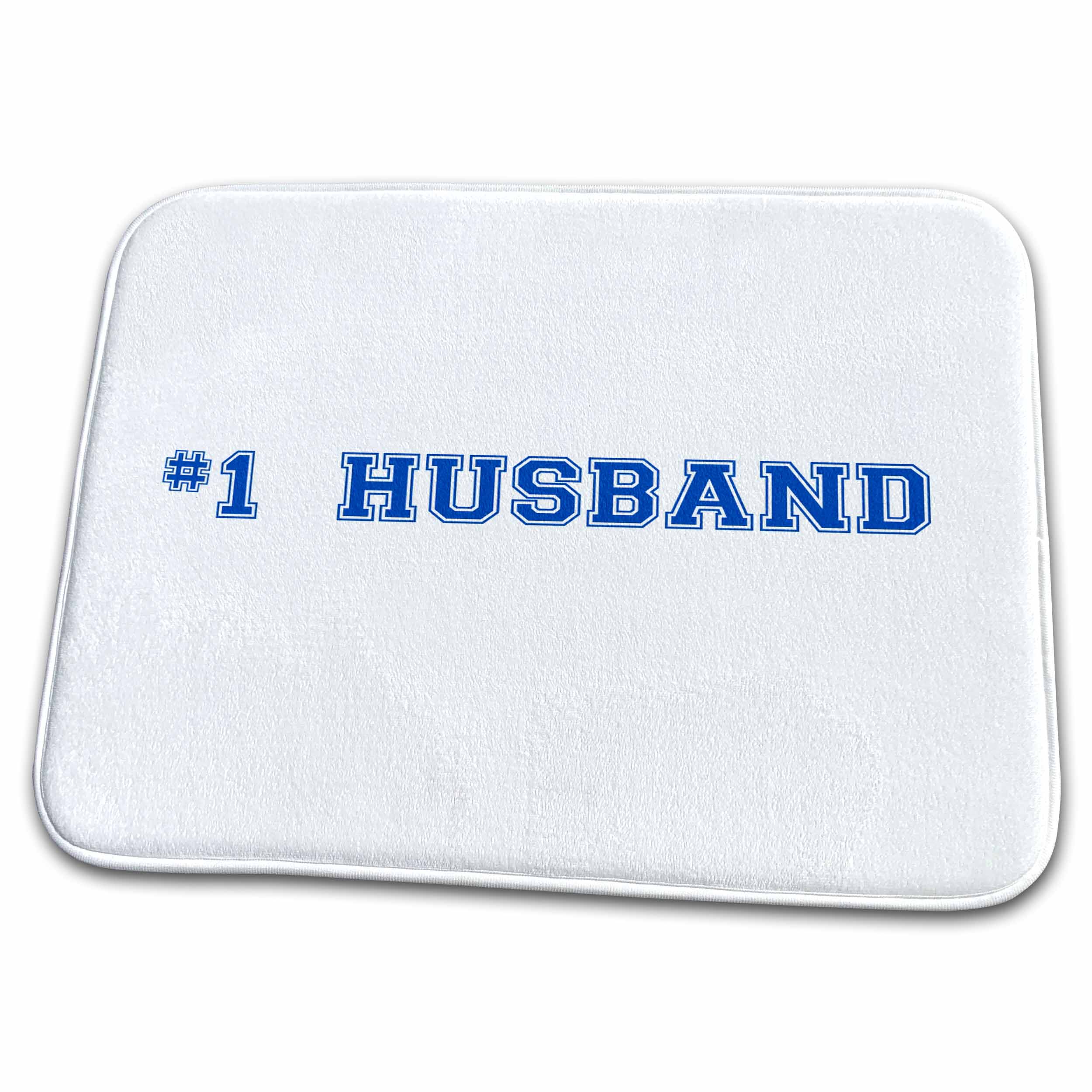 3dRose #1 Husband - Number One award for worlds greatest and best... - Dish Drying Mats (ddm-151615)