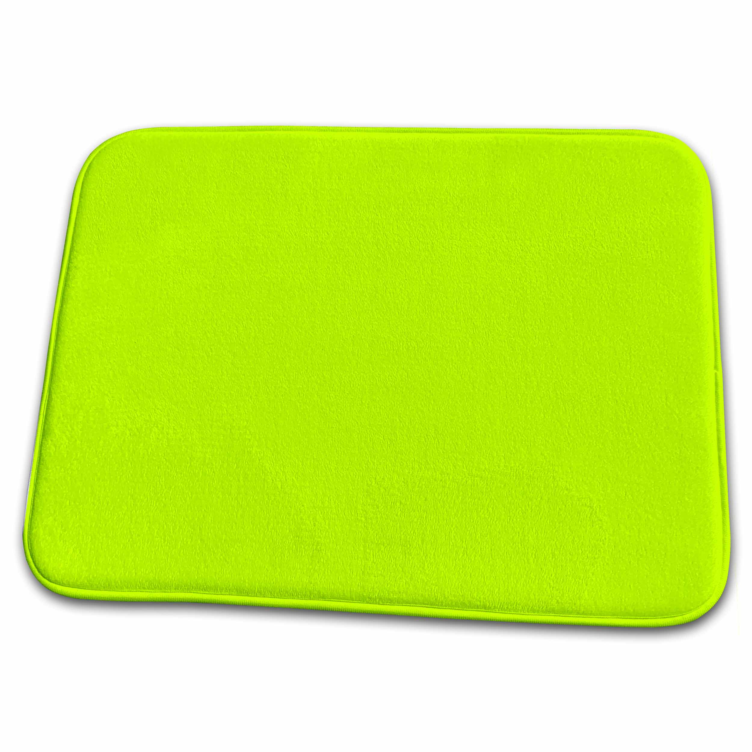 Dish Drying Mat - Lime Green - plain simple one single solid color - light vibrant bright summery summer green Solid Colors