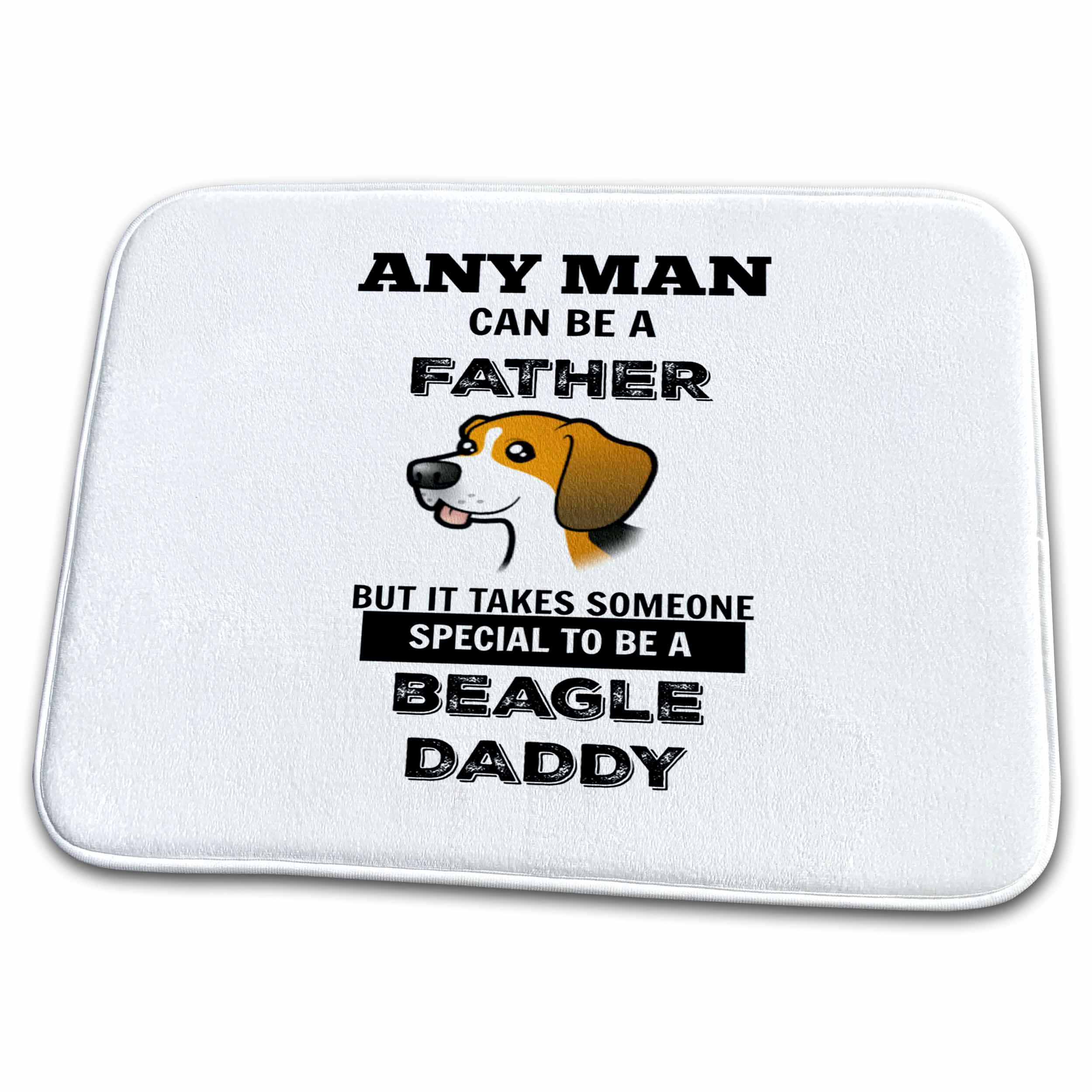 3dRose BrooklynMeme Dogs - Beagle Daddy - Dish Drying Mats (ddm-253071)