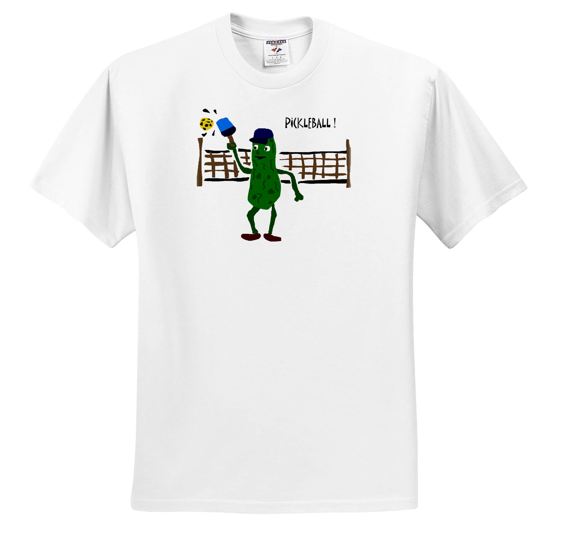 3dRose, Funny Pickleball Pickle Playing Pickleball , T-Shirt - Picture 3 of 73