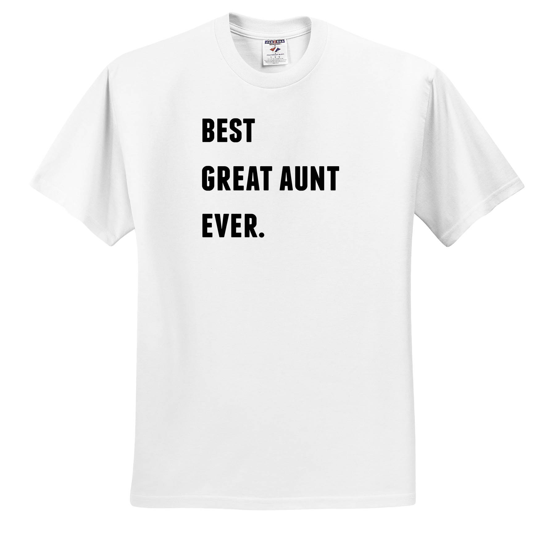 3dRose, Best Great Aunt Ever, Black Letters On A White Background, T-Shirt - Picture 3 of 73