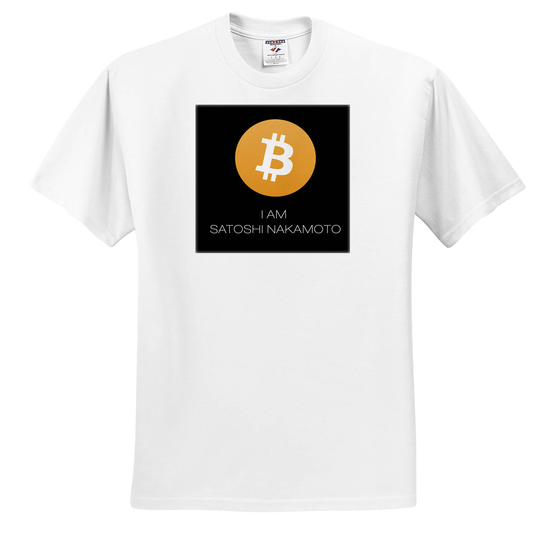 3dRose, I am Satoshi Nakamoto with Black and Orange Bitcoin, T-Shirt - Picture 3 of 73