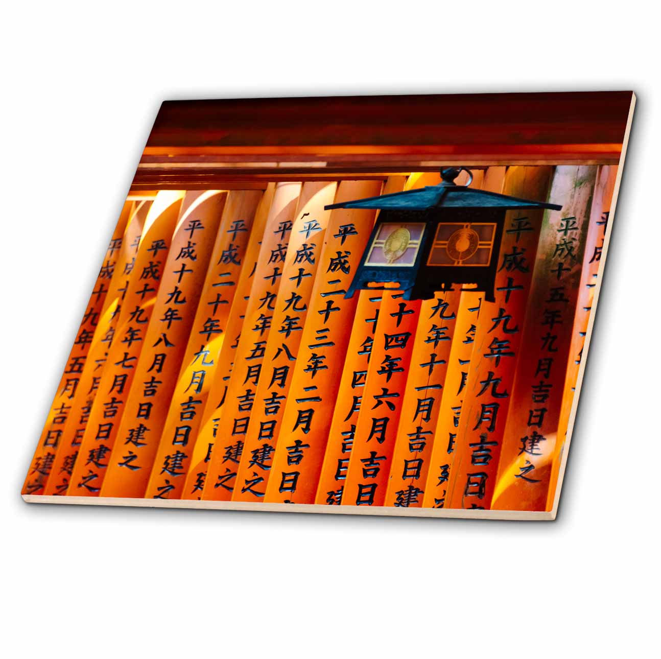 3dRose Danita Delimont - Religion - Kanji on Senbon Torii in Fushimi Inari Shrine, Kyoto, Japan - Tiles