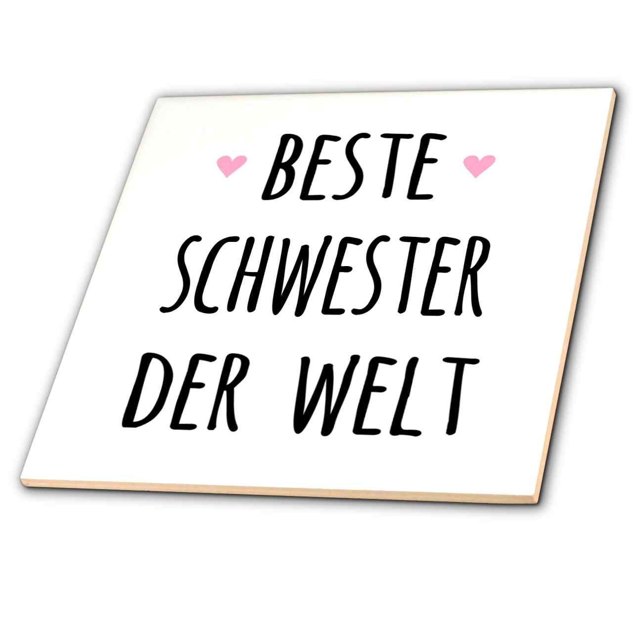 Beste Schwester der Welt - Best Sister in the World in German family Tile and other Wholesale schwester for your store trending on Faire.